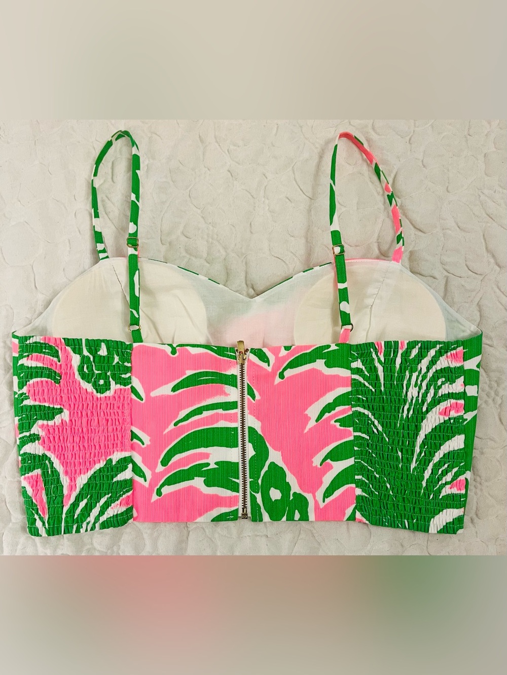 RARE! Lilly Pulitzer Parfait 2 piece Set Pink Flamenco Pineapple (Flawed) - Picture 3 of 16